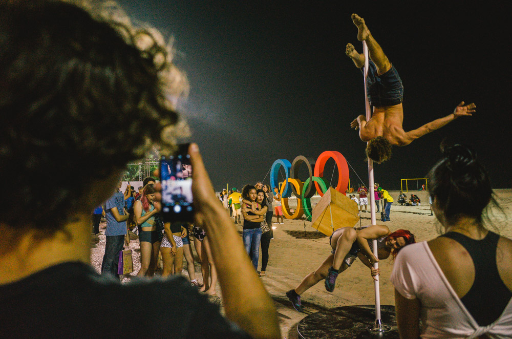 Image of people and performers performing something weird which was shot with the Ricoh GR 5 camera