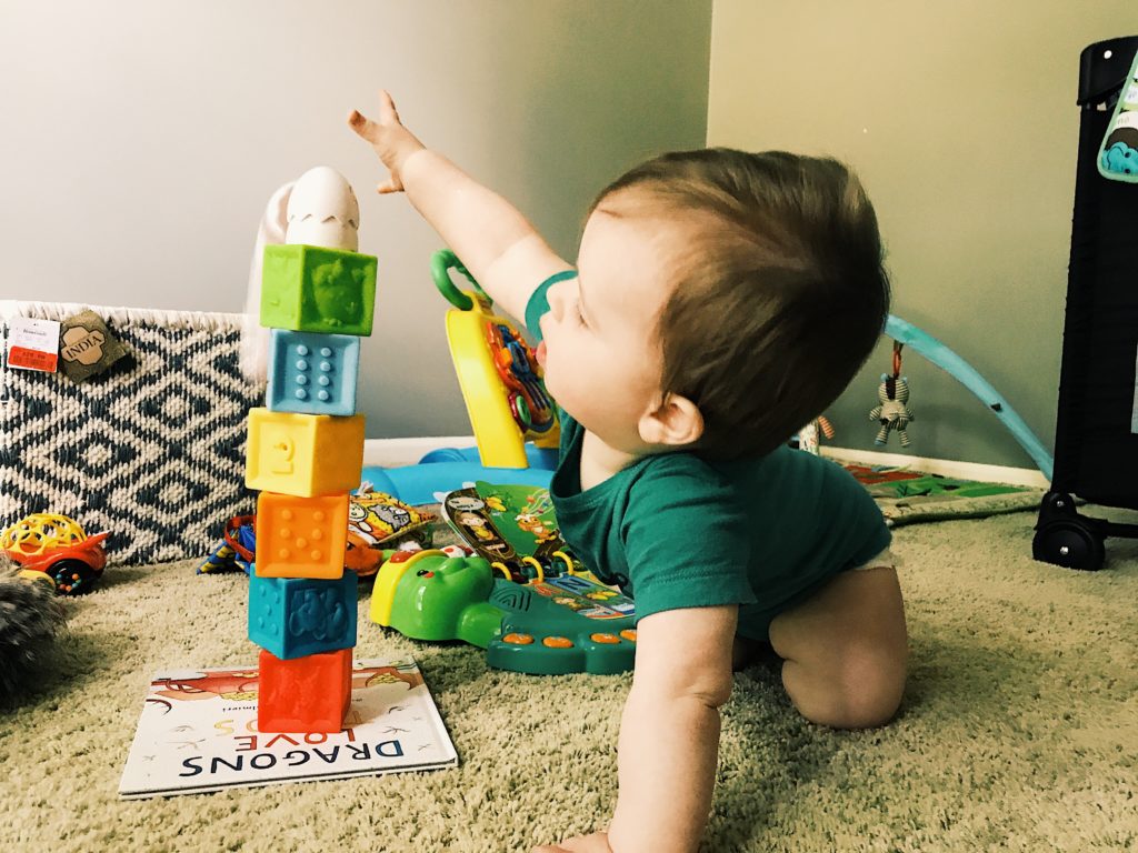 Photo of baby playing with blocks shot with the iPhone 7 Plus camera