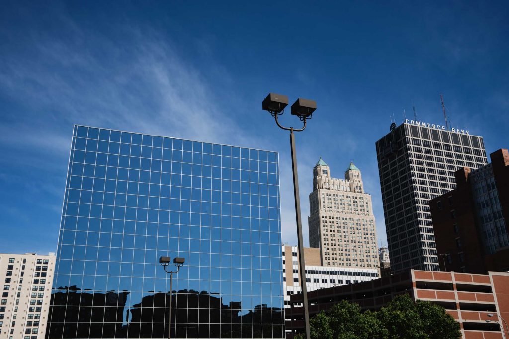 Urban landscape taken on west side of downtown Kansas City with the 23mm f/2