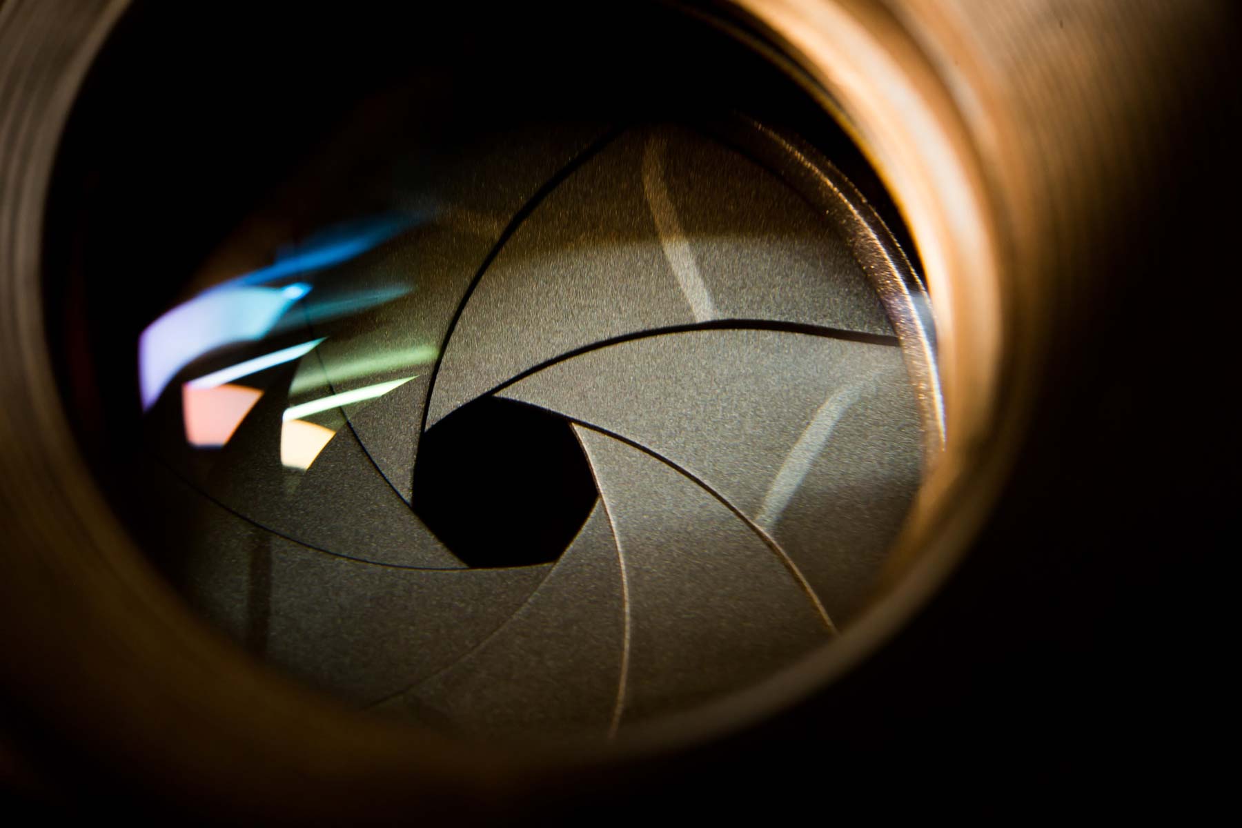 Image of an aperture on a camera lens for article on street photography aperture priority mode