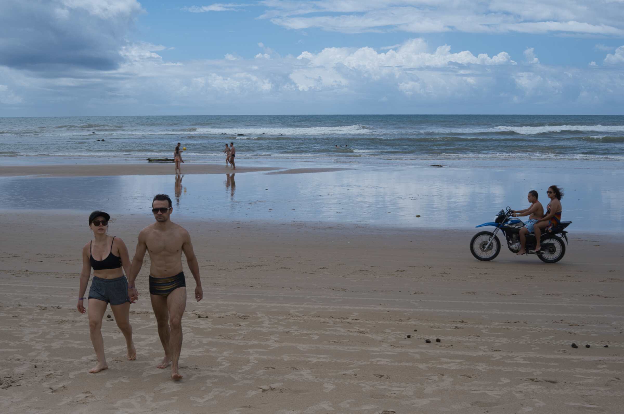 People on a beach.