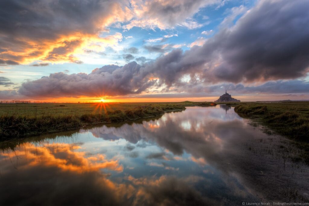 The river leading up to Mt. Saint Michel.