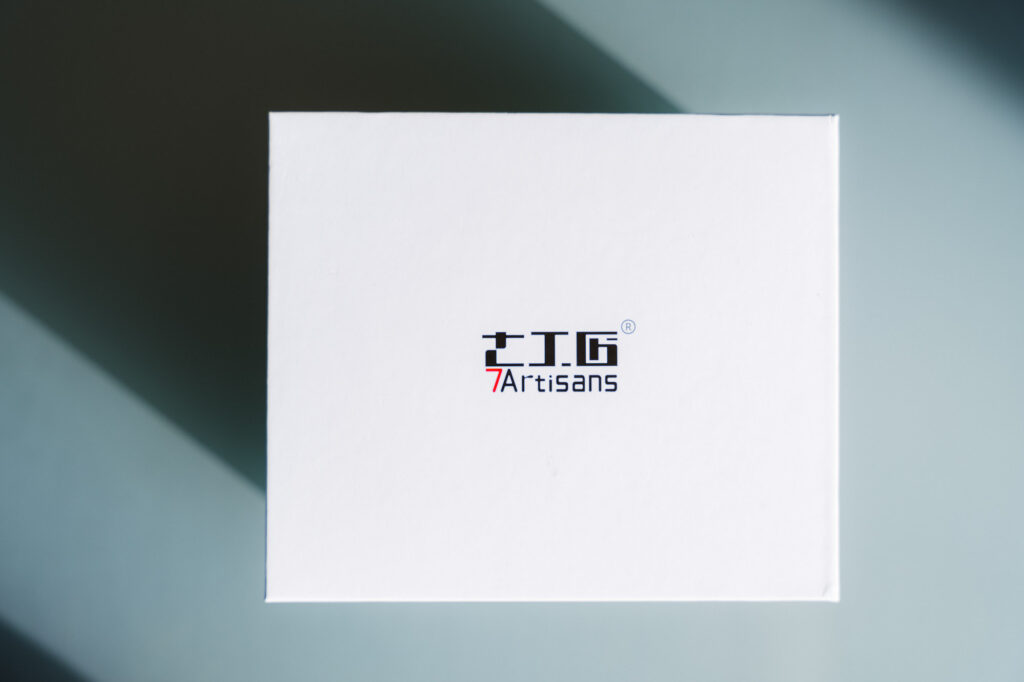 The top of a 7Artisans lens box.